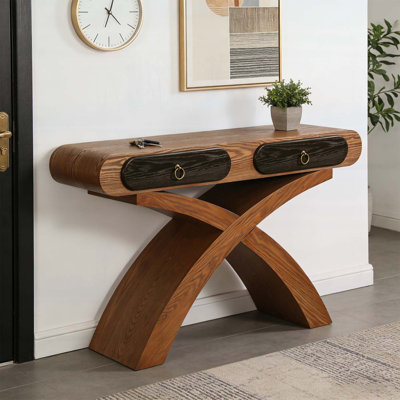 Console Table with Cross Legs,for Entrance,Dinning Room,Living Room,Hallway