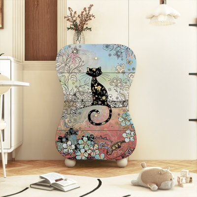 Modern Four Drawer Storage Accent Chest