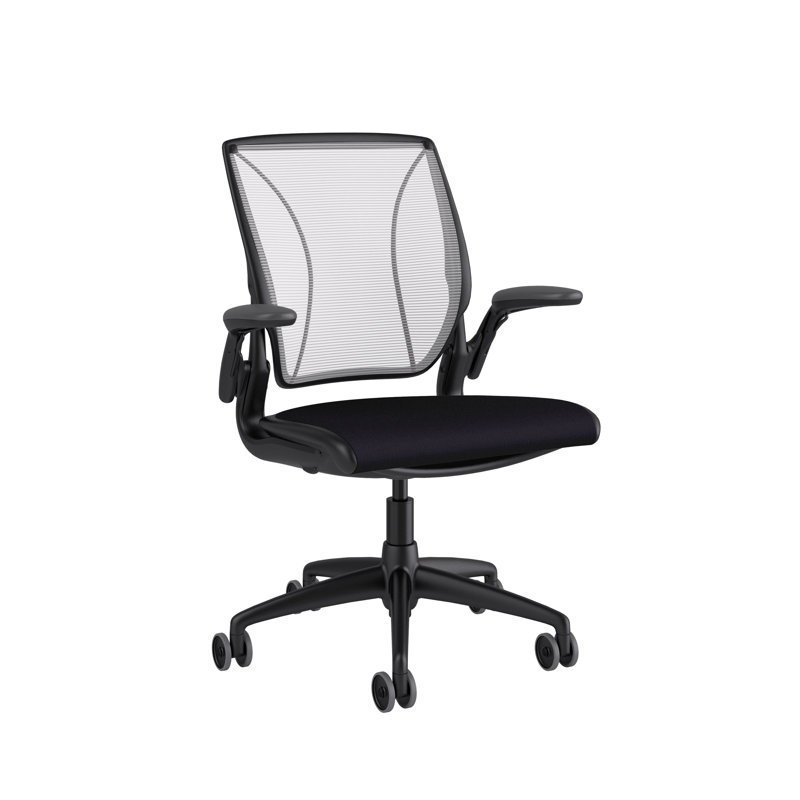Mesh Task Chair, Black, Pinstripe/White, Pinstripe/White