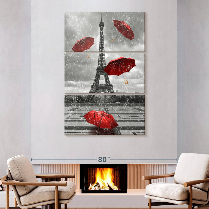 Parasols Masam Pop Red Paris, H 74 po x l 48 po