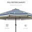 Parasol de table pour l'extérieur 9 pi