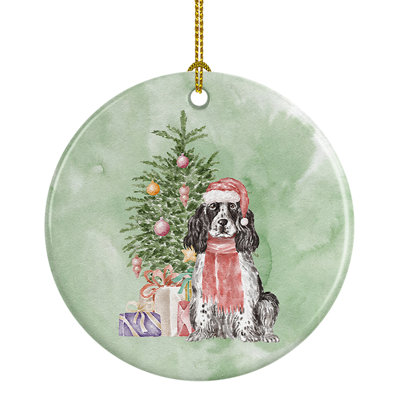 Figurine de Noël suspendue épagneul cocker anglais