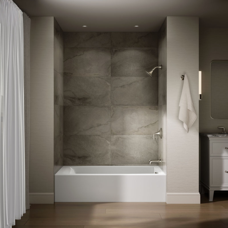 Entity 60 In. X 36 In. Alcove Bath With Left Drain, Right