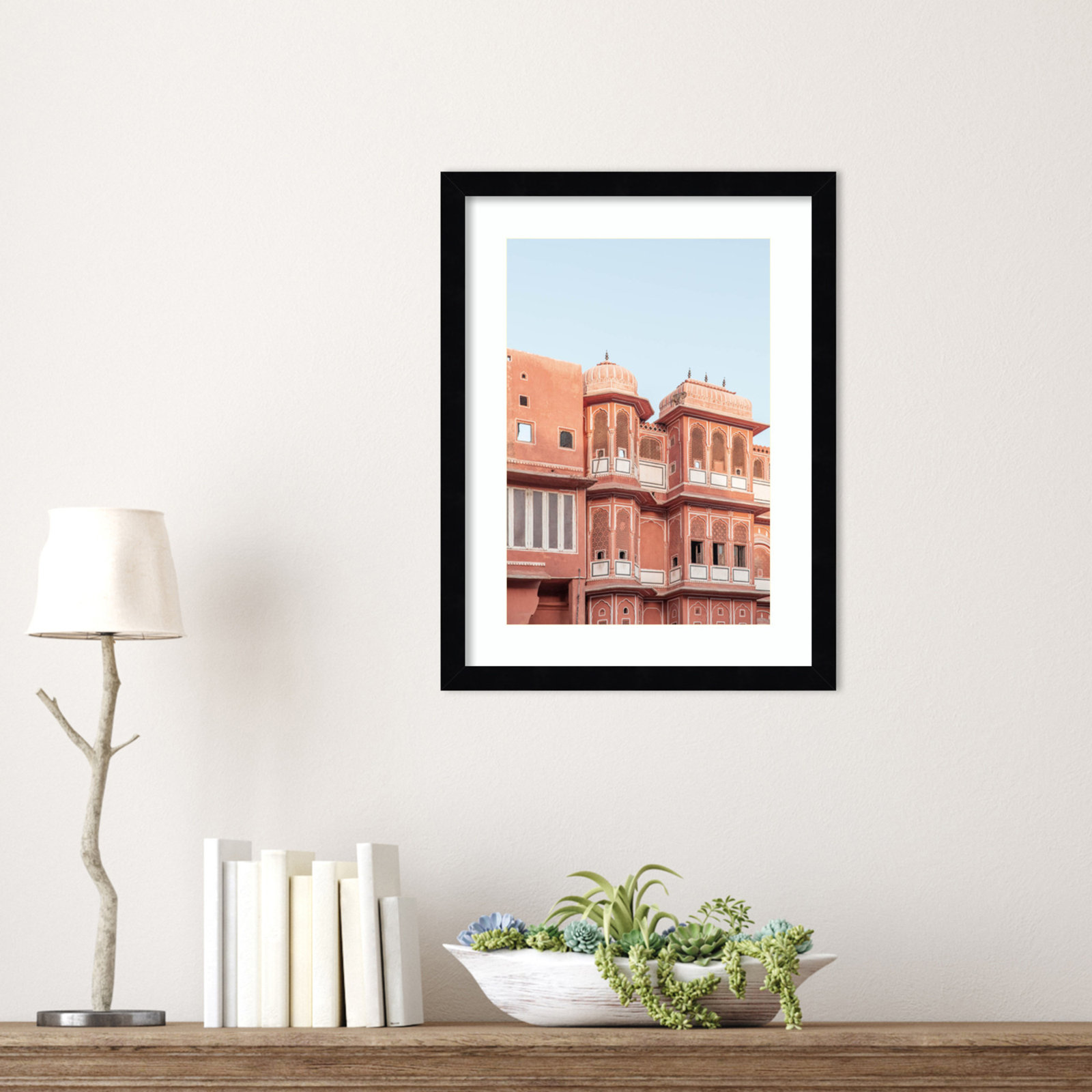 Daisey "Pink Palace" Print, Black, 17" H x 13" W