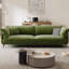 70.87" Green Velvet Standard Sofa cushion couch-108839972