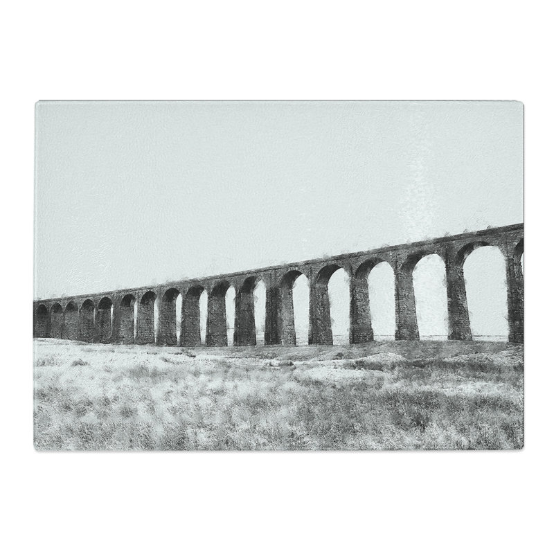Tempered Glass the Ribblehead Viaduct in Yorkshire Chopping Board, 28.5 cm x 39 cm
