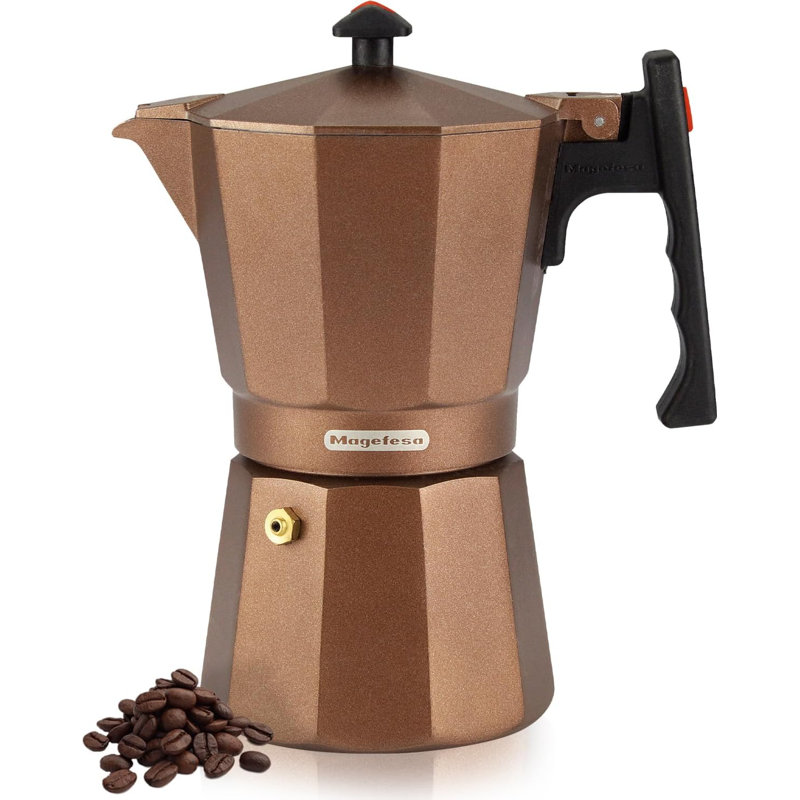 Magefesa Colombia Brown Stovetop Coffee Maker, 6 Cups, Brown