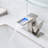 Brushed Nickel Bathroom Tap, Led , Waterfall Spout, Deck Mounted One Hole, Single Handle, Hot Cold Water Mixing Tap With Led, Hole Mount, Mixer