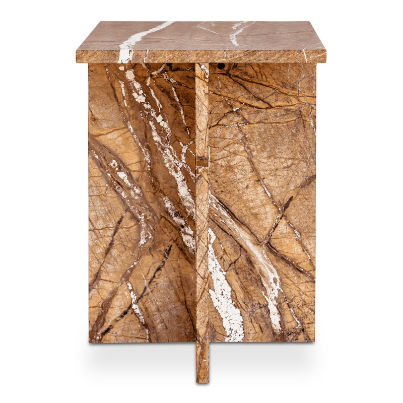 Blair Marble End Table, Gold Marble