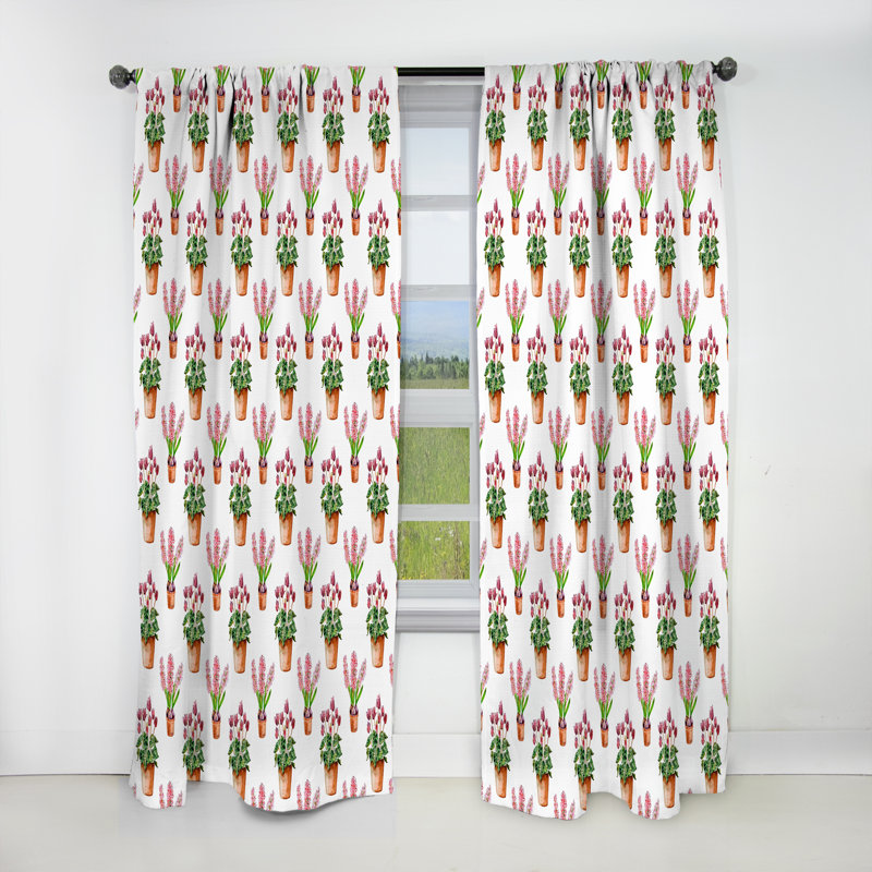 Rideau simple occultant Home Flower, L 52 po x L 63 po