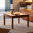 Solid wood rock panel check coffee table