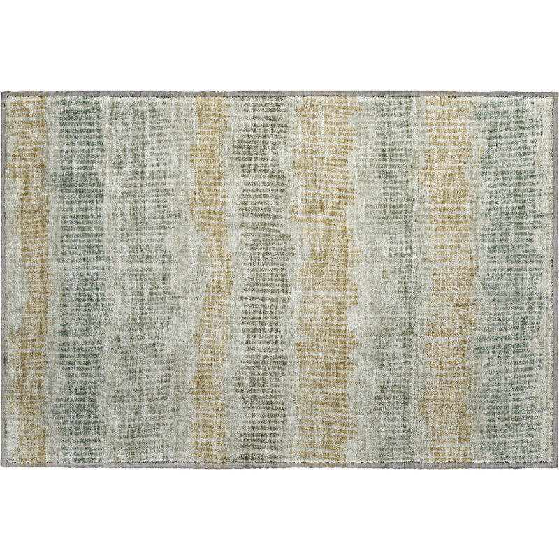 Premium Machine Washable Prisco Beige Rug, Rectangle 1'8" x 2'6"