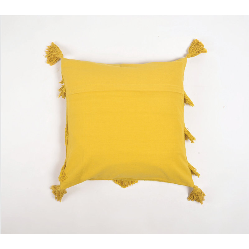 Coussin jaune ondulé
