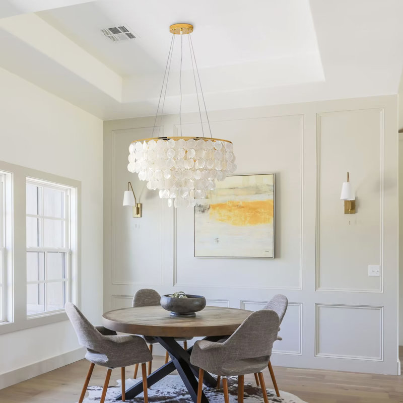 Lettsome 24" 6 - Lights Boho Geometric Chandelier Dimmable