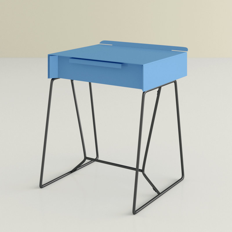 Edmonia Sled End Table, Blue