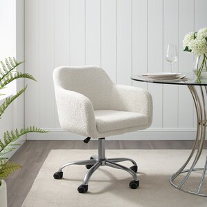 Ebern Designs Kulik Modern Sherpa Adjustable Task Chair & Reviews | Wayfair
