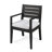 Dining Chair  2 , Dark Grey - Hand Crafted Wood With Substantial Frames And Water- Cushions, Chic Seating 2Pcs Chairs Fabric Cushion, Exquisite