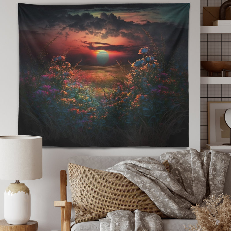 Tapisserie en polyester Ansony avec punaises, H 50 po x l 60 po