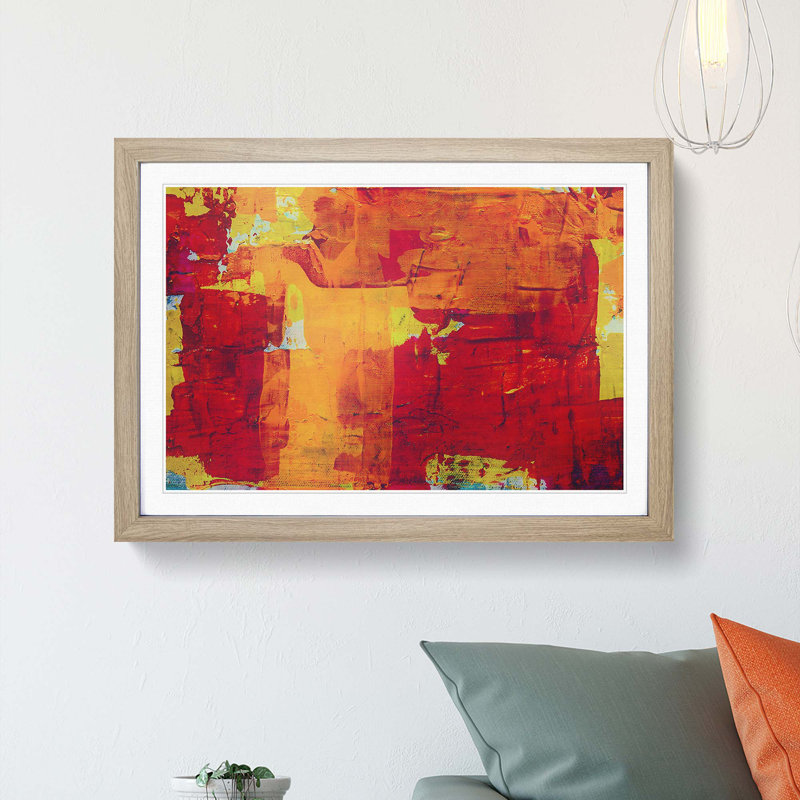 Abstract Vol.404 by S.Johnson - Framed Print, 48cm H x 65cm W x 2cm D, Oak Framed