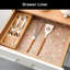 Doublure de tablette - Armoire et doublure de tiroir de qualité supérieure non adhésives pour la cuisine - Papier de tablette imperméable avec motif moderne - Tapis d'armoire en EVA durable - Facile à couper (l 11,8 po x L 118 po)