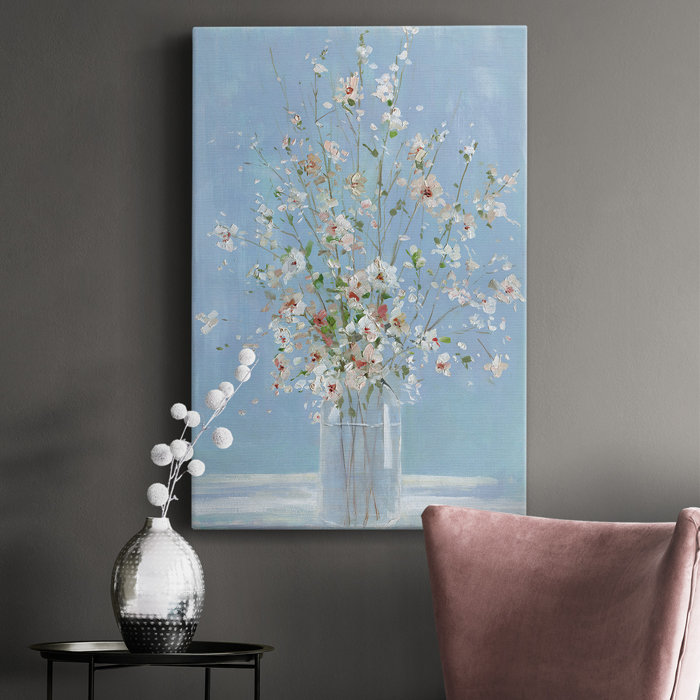 Winston Porter Cherry Blossom Arrangement On Canvas Painting | Wayfair
