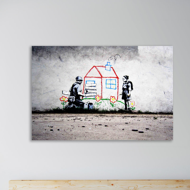 Forecolsure by Banksy - Wrapped Canvas Print, 30cm H x 46cm W x 4cm D