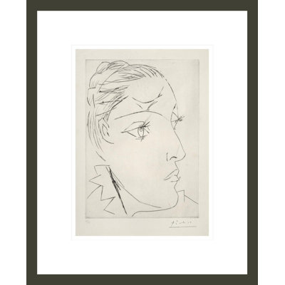 Portrait of Dora Maar in a Chignon by Pablo Picasso -Framed Giclee Print