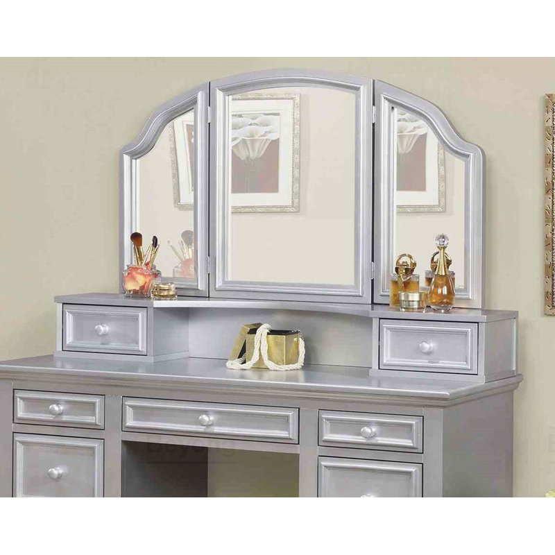 Meuble-lavabo de style transitionnel 1pc avec ensemble de tabouret à poignées avec tiroirs de rangement et 3 tiroirs