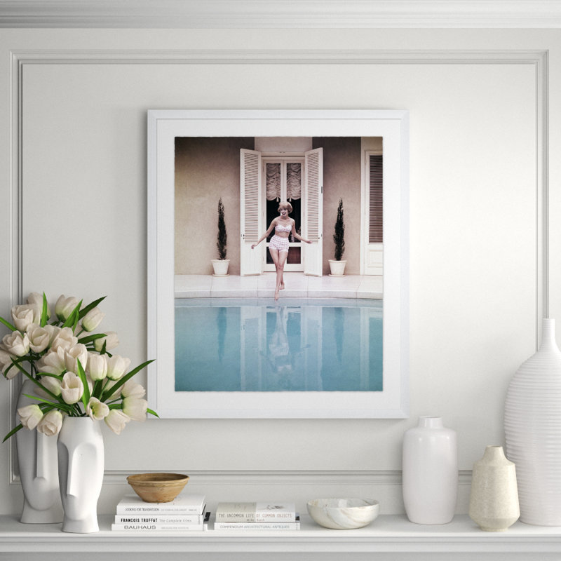 Testing The Waters Giclee Print by Getty Images, White, 40" H x 34" W x 2.25" D