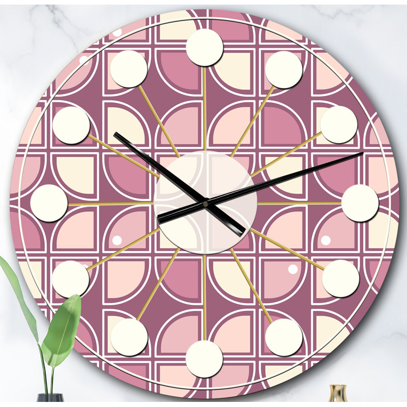 Horloge murale rétro Mid-Century, Surdimensionné