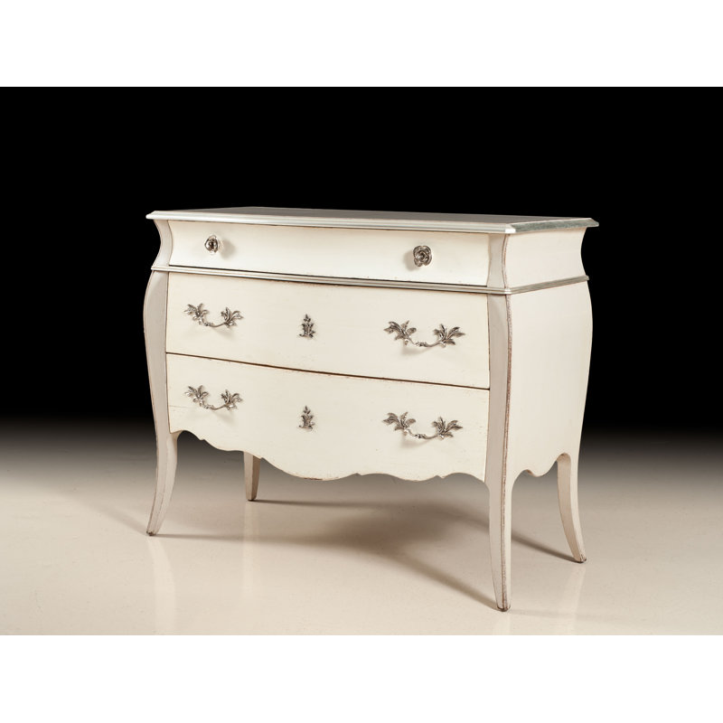French Solid Wood 3 - Drawer Accent Chest