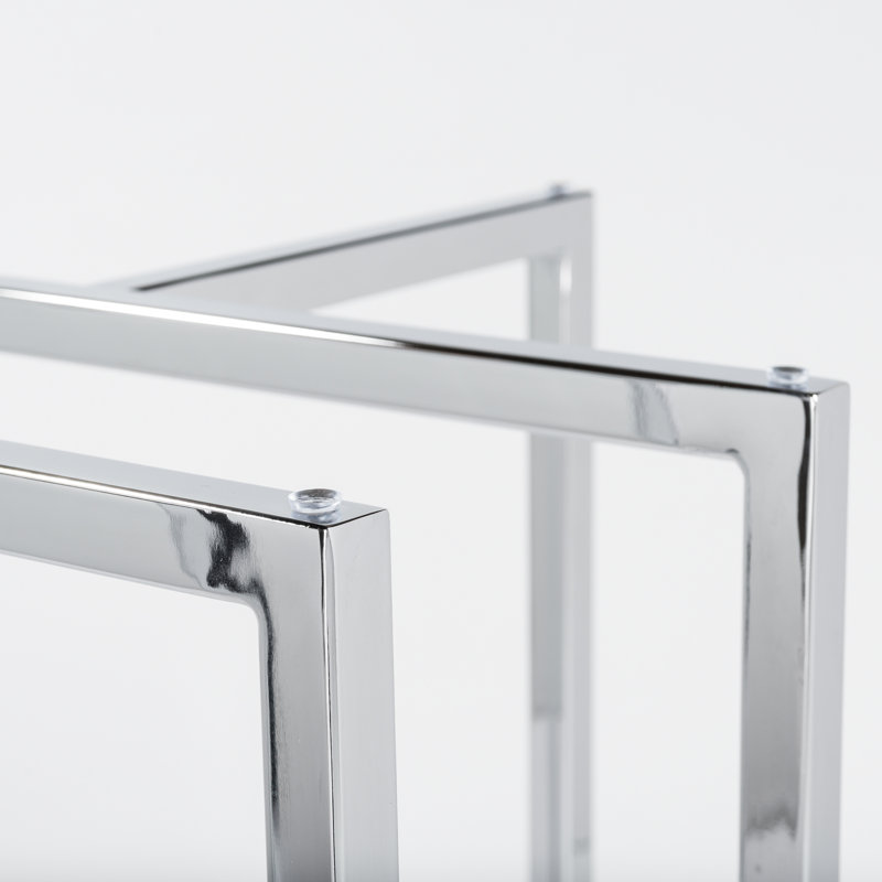 Table de salle à manger Wadley, Chrome, L 48 po x l 48 po