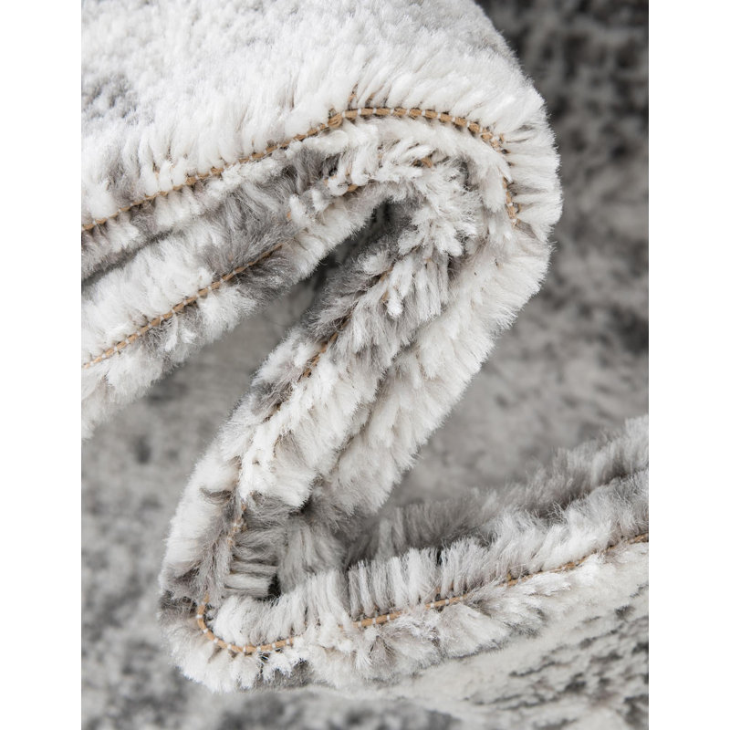 Tapis à motifs floraux Brandt, Non, Grey, Rond 10pi