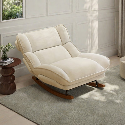 Balcony Casual Rocking Chair with Adjustable Back