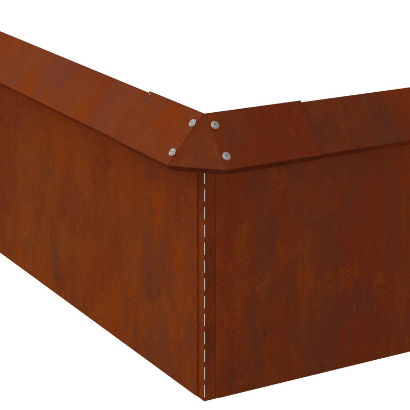 25cm H x 100cm W Weathering Steel Hardware