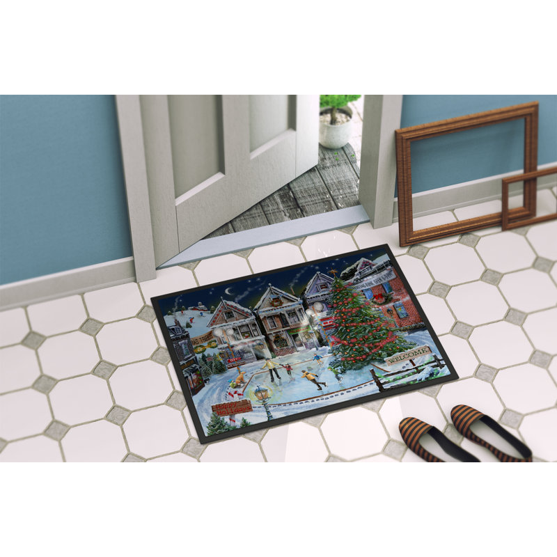 Keilson Non-Slip Christmas Outdoor Doormat, Rectangle 2' x 3'