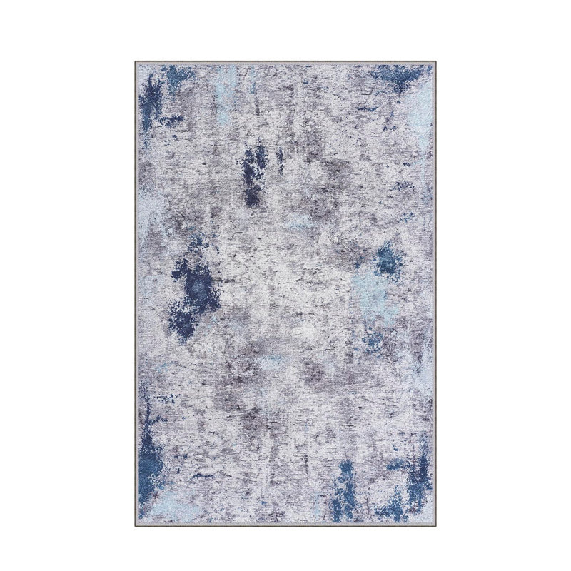 Stylish Hall Carpet (3.3 x 6.6 ft), 100% Polyester, 0.3 in Pile Height | Antibacterial, Non-Slip PVC Felt Dot Underside | Machine Washable, 3D Digital Print, Durable & Easy to Clean | Perfect for Entryway & Living Areas
