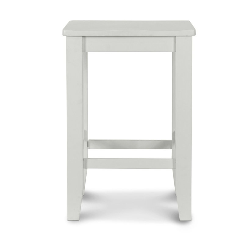Bledsoe - Tabouret sans dossier 24 po - Finition blanc éclatant