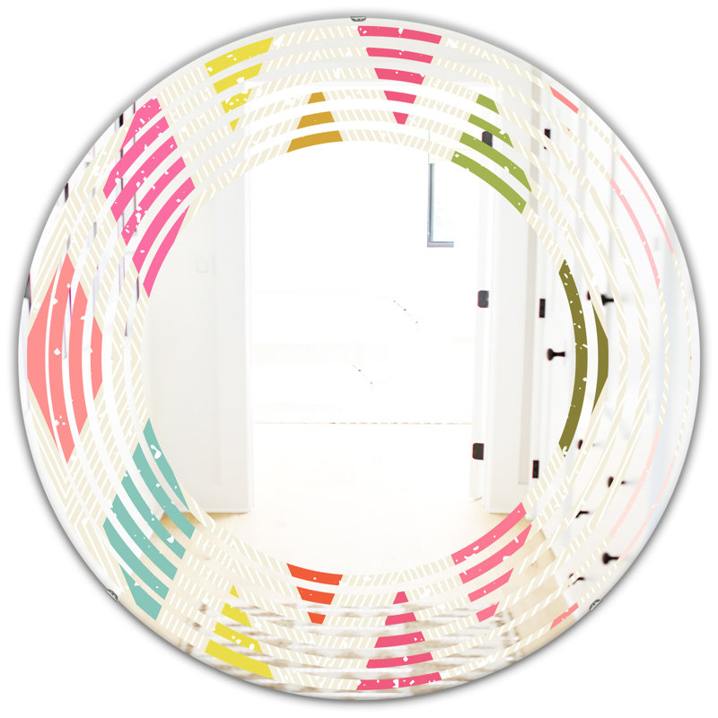 Miroir mural Wave Diamond Retro III, H 23,6 po x l 23,6 po
