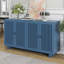 Buffet de style moderne avec espace de rangement supérieur, porte creuse et 2 tablettes réglables pour le salon et la salle à manger-272367529