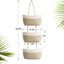 Panier de rangement suspendu au-dessus de la porte, panier de rangement mural en coton tissé à 3 niveaux avec paniers de cuisine décoratifs - blanc + jute-1288327716-1288327717