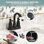 CASAINC 4 inch Centerset Black Bathroom Sink Faucet with Drain