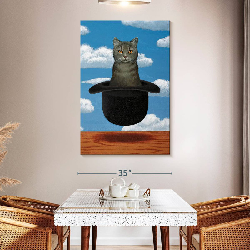 Chat Brampt Magritte, H 51 po x l 34 po