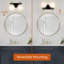 Luminaire de salle de bain à intensité variable en fer noir à 2 lumières à intensité variable de 14 po avec abat-jour rond en verre Lio Lio-657584338-647791630