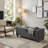 Storage Chest Bench With Legs, Storage Ottoman, End Of Bed Bench With Safety Hinges, Linen-Look Fabric, Gray-621755490