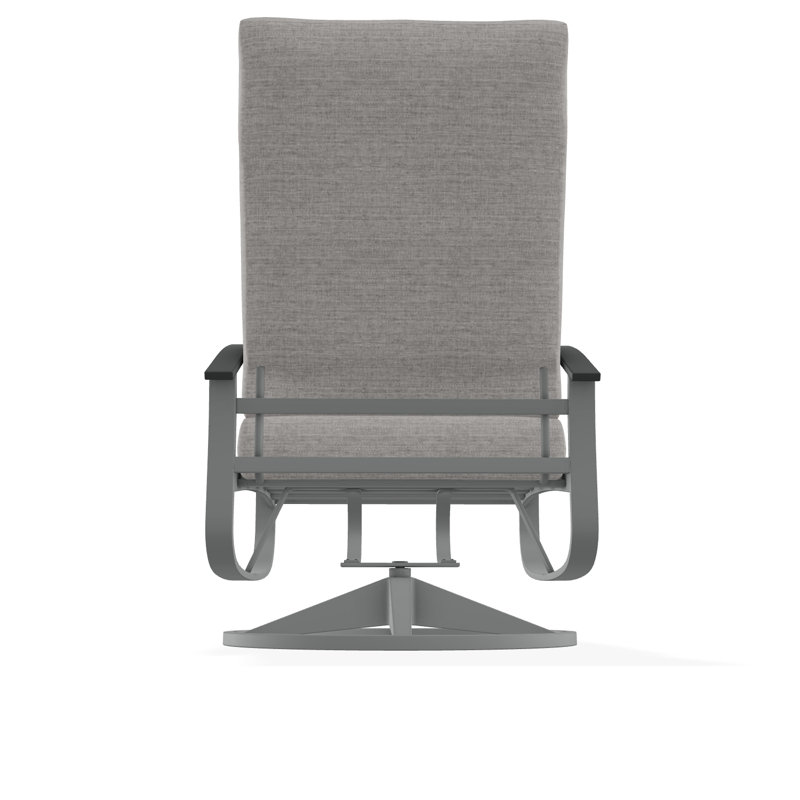 Belle Isle Outdoor Lounge Chair, Graphite, Grasscloth Cloud