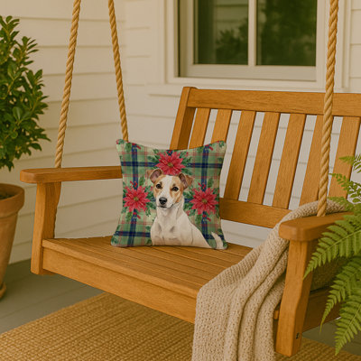 Coussin blanc et brun clair Jack Russell Terrier