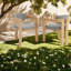 Chaises de salle à manger Lb, ensemble moderne rembourré en bois d'acacia pour patio