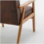 Fauteuil de style moderne Mid-Century de 25,38 po de largeur, brun-297181813