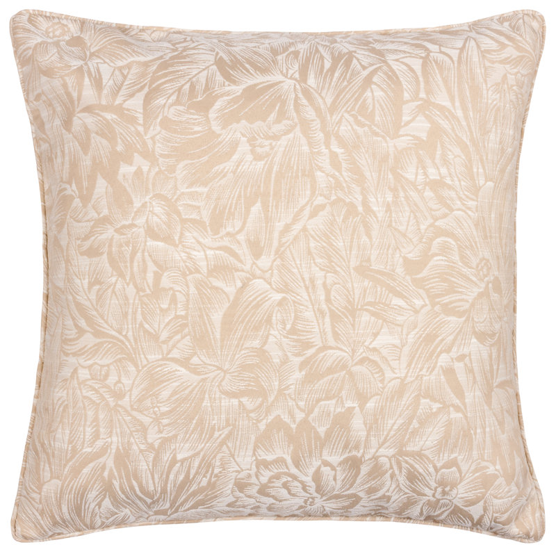 Amanie Floral Square Throw Cushion, Cream
